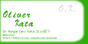 oliver kata business card